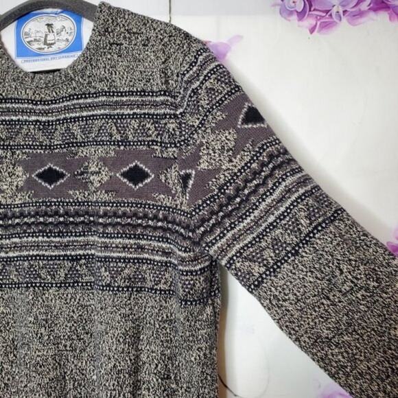 Urban Pipeline Geometric Crew Neck Knit Sweater L - Picture 8 of 10